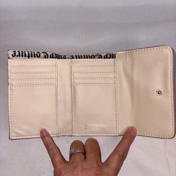 Juicy Couture Dusty Blush Pink League Double Sided Trifold Wallet Card Case NEW - Picture 6 of 10